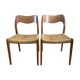 Pair of chairs model 75, by designer Niels Otto Moller (50s)