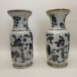 Pair of Bayeux porcelain baluster vases, 19th century
