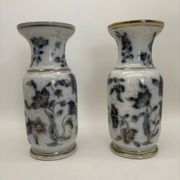 Pair of Bayeux porcelain baluster vases, 19th century