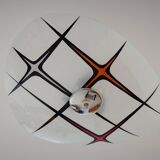 Modernist Czechoslovakian Zukov pendant light, geometric pattern, 1960