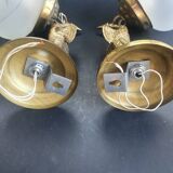 Pair of antique bronze wall sconces