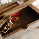 Children's wooden workbench