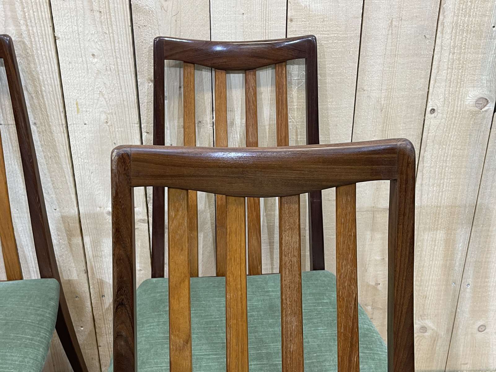 Suite of 6 chairs of the brand GPlan of the 70s in teak
