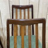 Suite of 6 chairs of the brand GPlan of the 70s in teak
