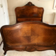 Old wooden bed nineteenth century rocaille style sign camus clermont ferrand
