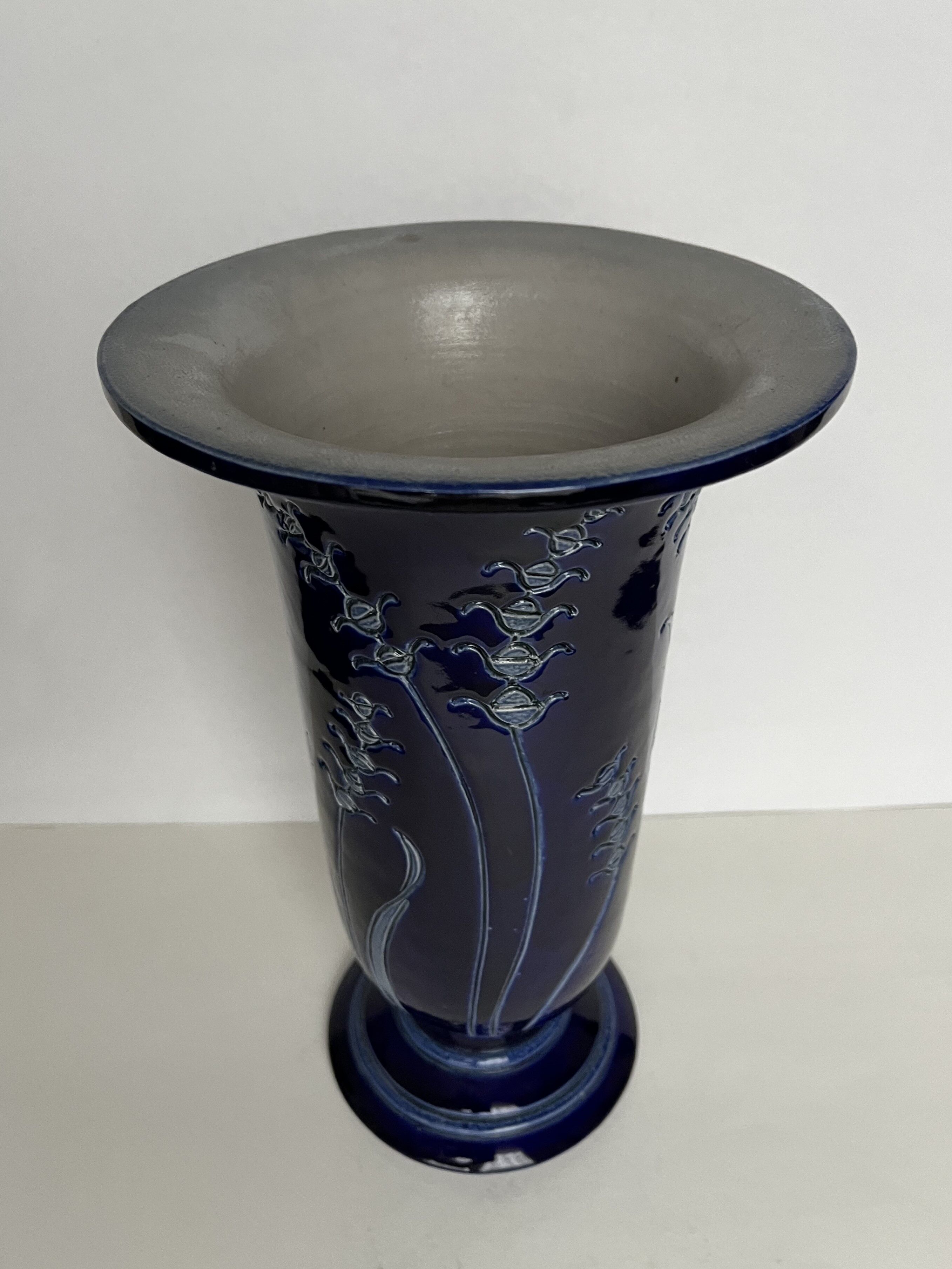 Blue ceramic vase