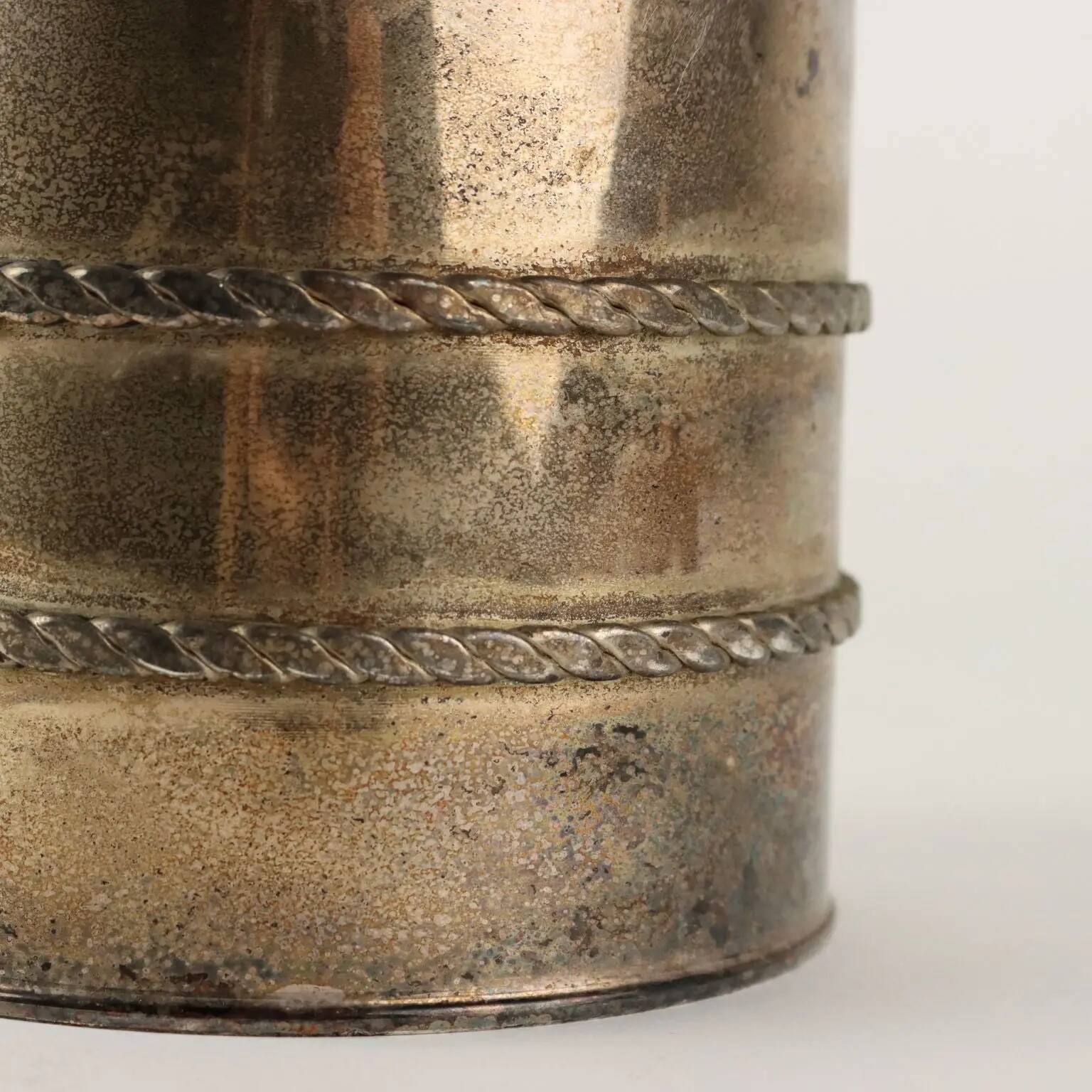Vintage Mazzucconi Florence metal ice bucket, Italy, 1960s-1970s.
