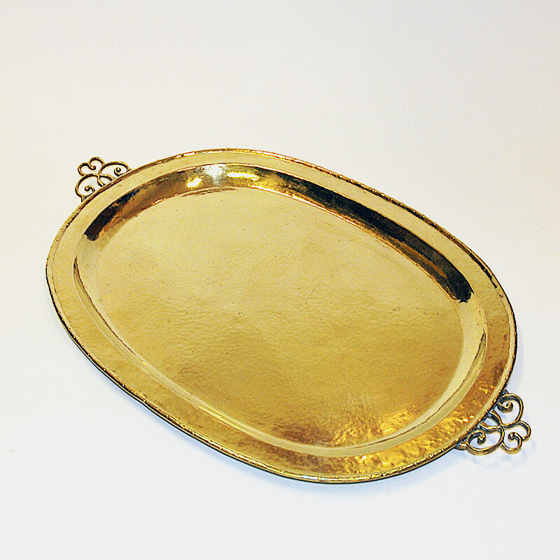 Brass tray with handles by Erickson 1930s Sweden