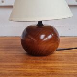 Solid walnut ball lamp