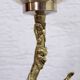 Pair of Commedia Dell Arte lamps in bronze and XXth glass