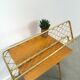 Gold wide wall coat rack with rope vintage