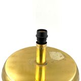 Monumental white ceramic and brass lamp base, italy 1970s