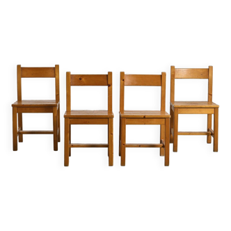 Suite de quatre chaises Maison Regain, circa 1970