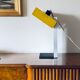Space age yellow cubic table lamp, Italy 1970s