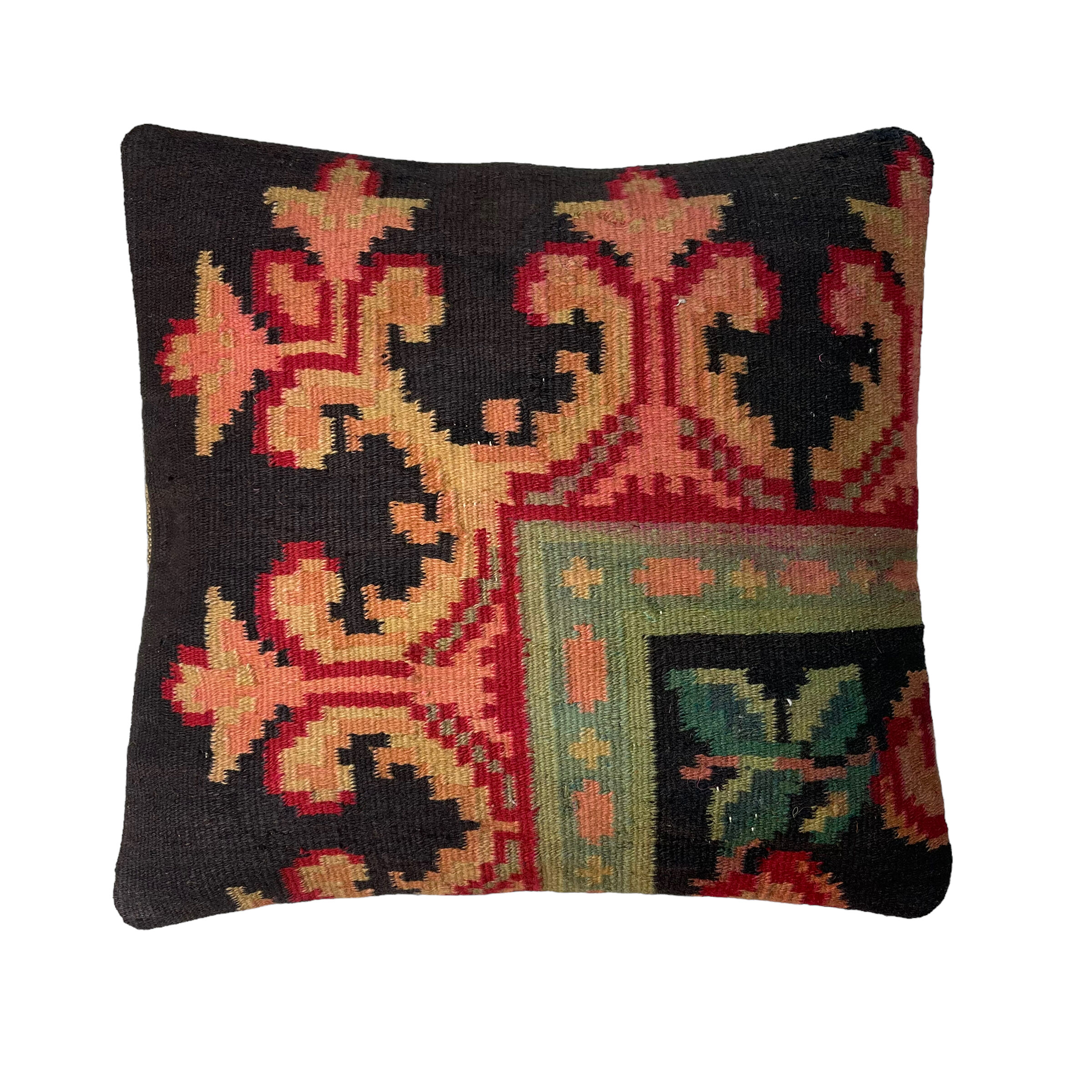 Vintage turkish kilim cushion cover 40x40cm