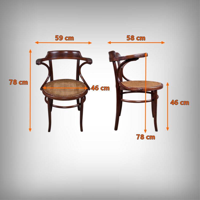 Curved beech armchair, Baumann house – early 20th century