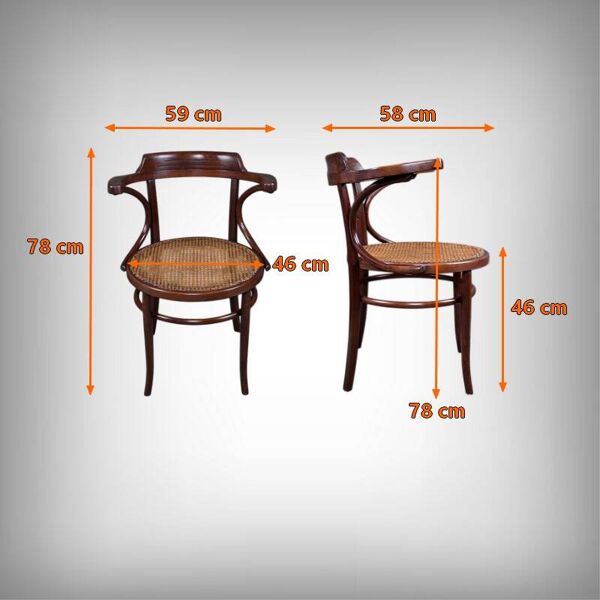 Fauteuil en hêtre courbé, maison Baumann – début XXe
