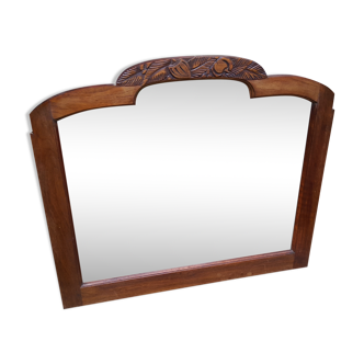Bevelled art deco mirror 73x65 cm