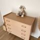 Commode vintage beige rosé