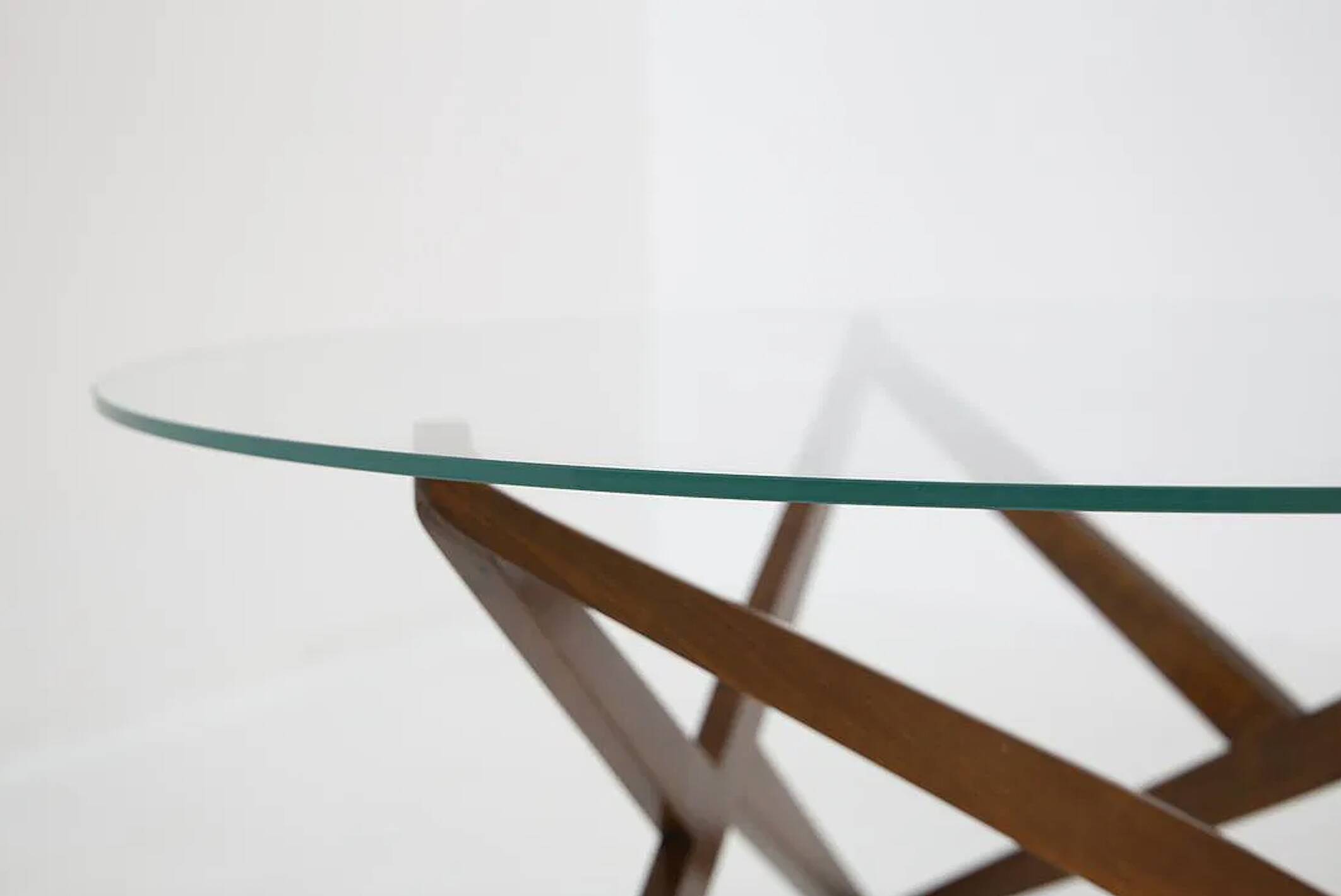 Angelo Ostuni coffee table with a sculptural base.