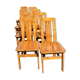 8 brutalist pine chairs, 1970s
