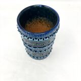 Vase bleu vert en céramique Bitossi