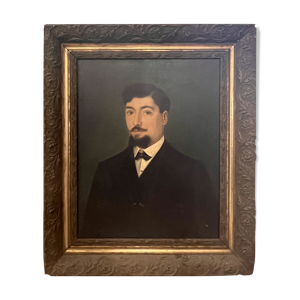 Huile sur toile d'un - homme