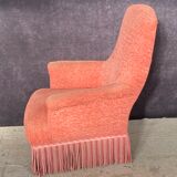 Pink velvet armchair