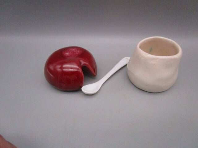 Vintage ceramic condiment service - mushrooms