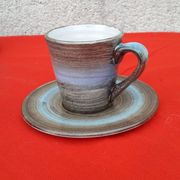 Coffee service in longchamp sandstone grey and brown 10 people