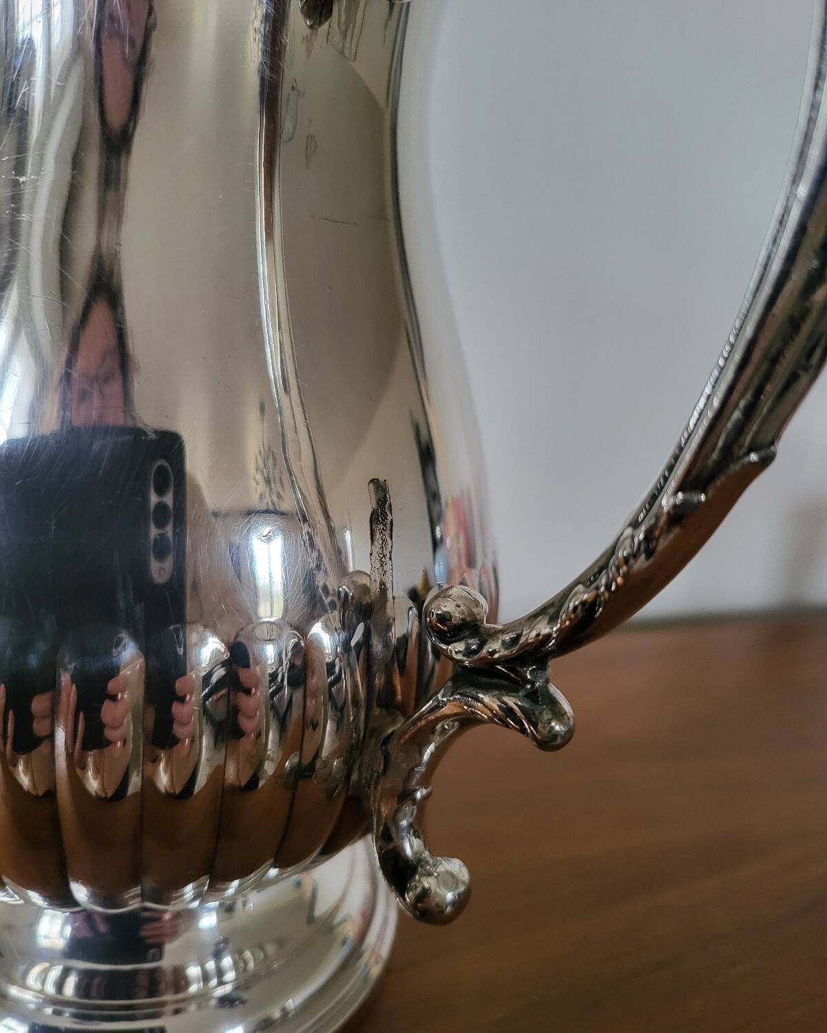 Old Silver-Plated Metal Jug