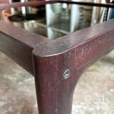 Teak and smoked glass coffee table published by Ekornes, Denmark