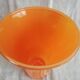 Vase en verre orange années 70