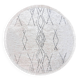Round Berber rug 160 cm black pattern