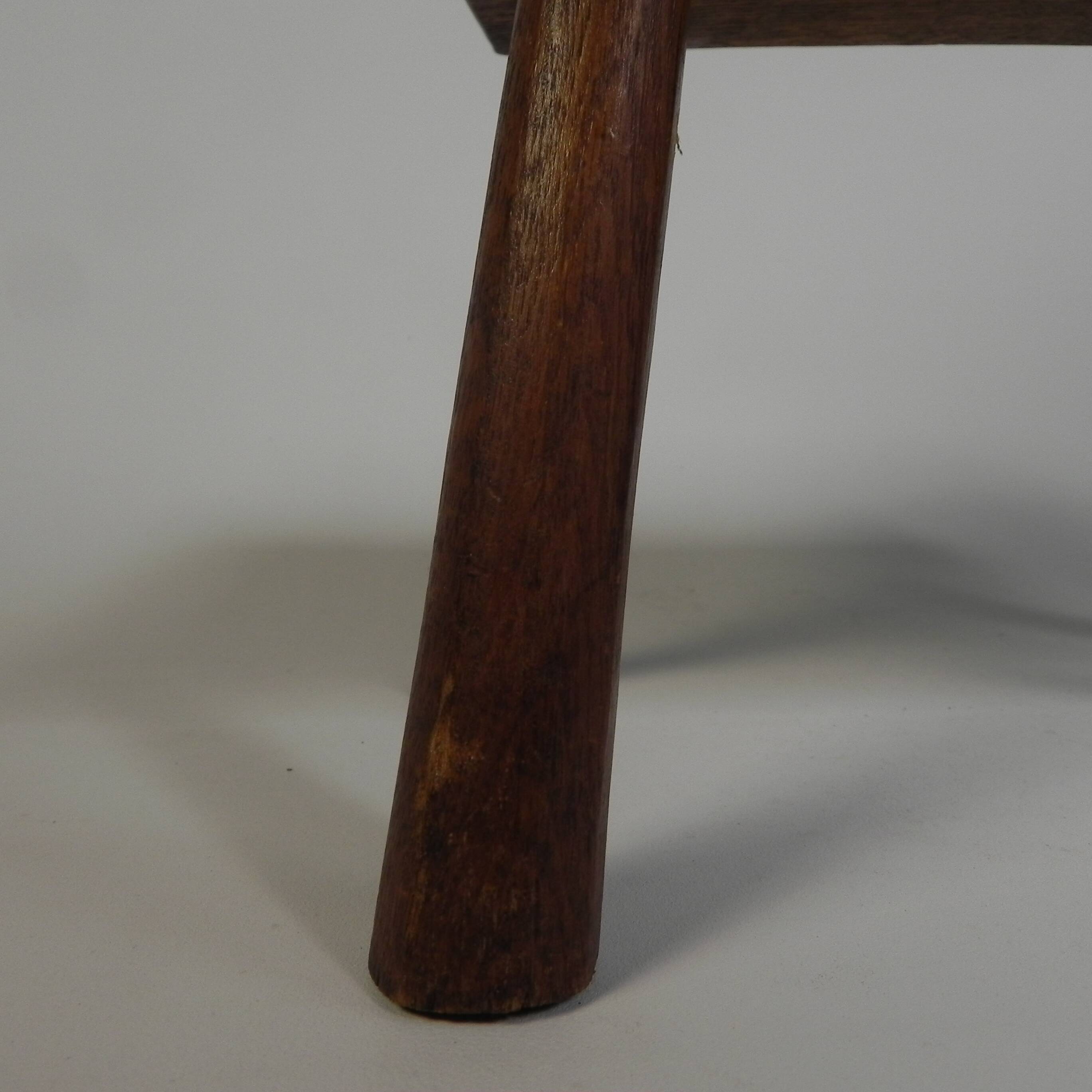 Vintage oak stump stool, 1960s