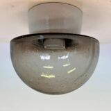 Small glass design wall or ceiling lamp, flush mount, 1970s
