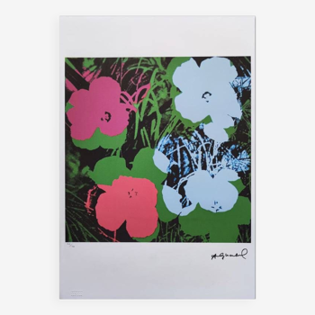 Magnifique lithographie en édition limitée d’Andy Warhol « Flowers » des années 1980
