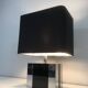 Chrome and black lacquer lamp