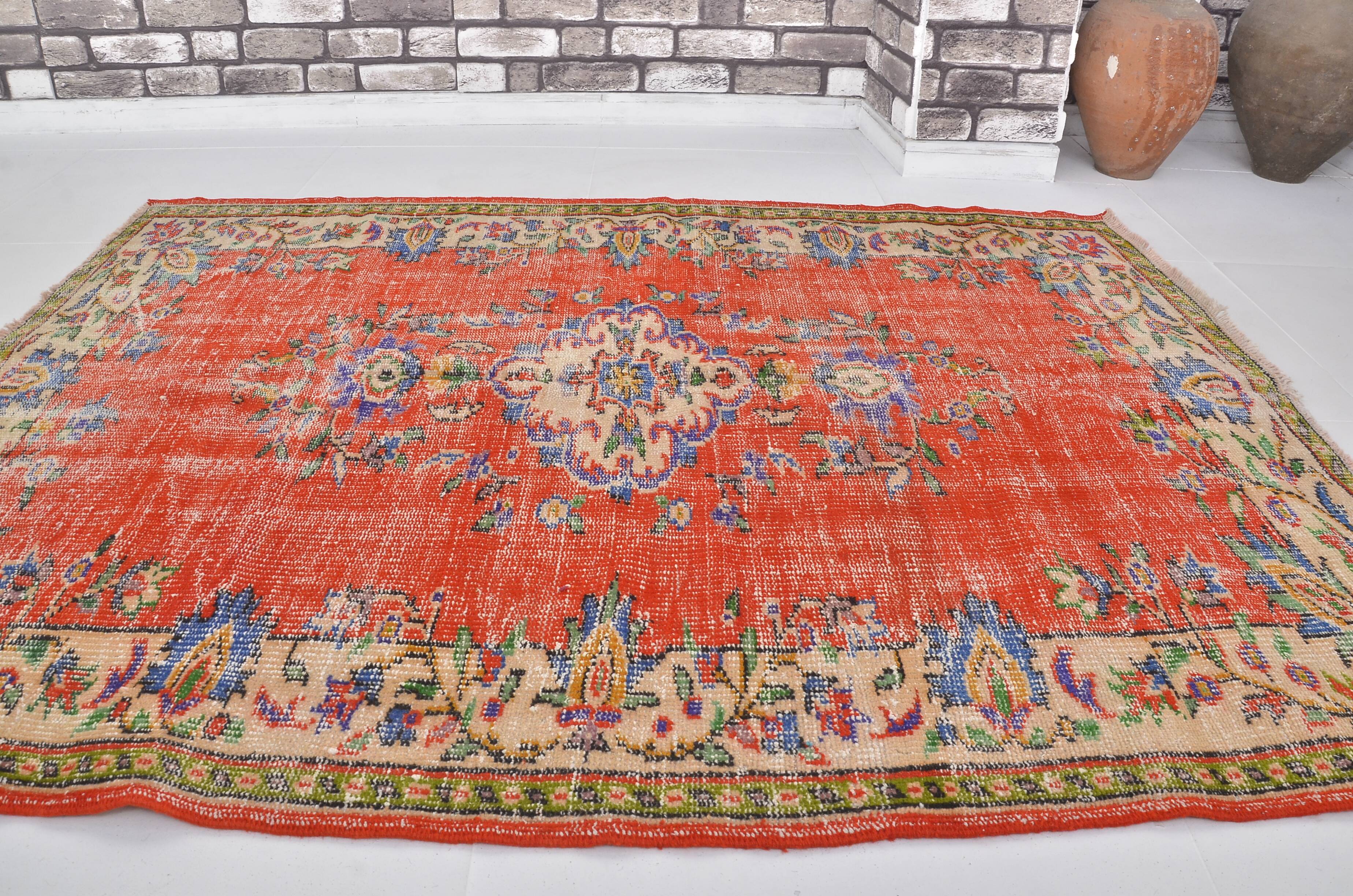 Antique Oushak Floral  Carpet sku 1648