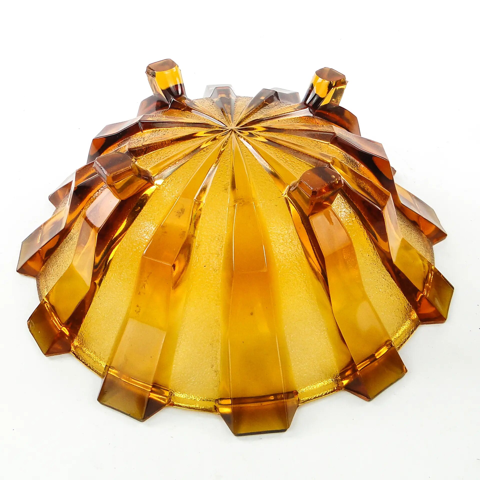 Bol à fruits Art Déco, en verre, Val Saint Lambert, Belgique, années 1950