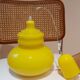 Vintage yellow glass pendant light