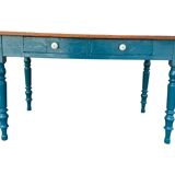 Provencal table in fir 2 drawers