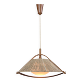Suspension Wabi Sabi en sisal et contreplaqué par Temde, Suisse, années 1960