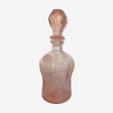 Pink glass decanter
