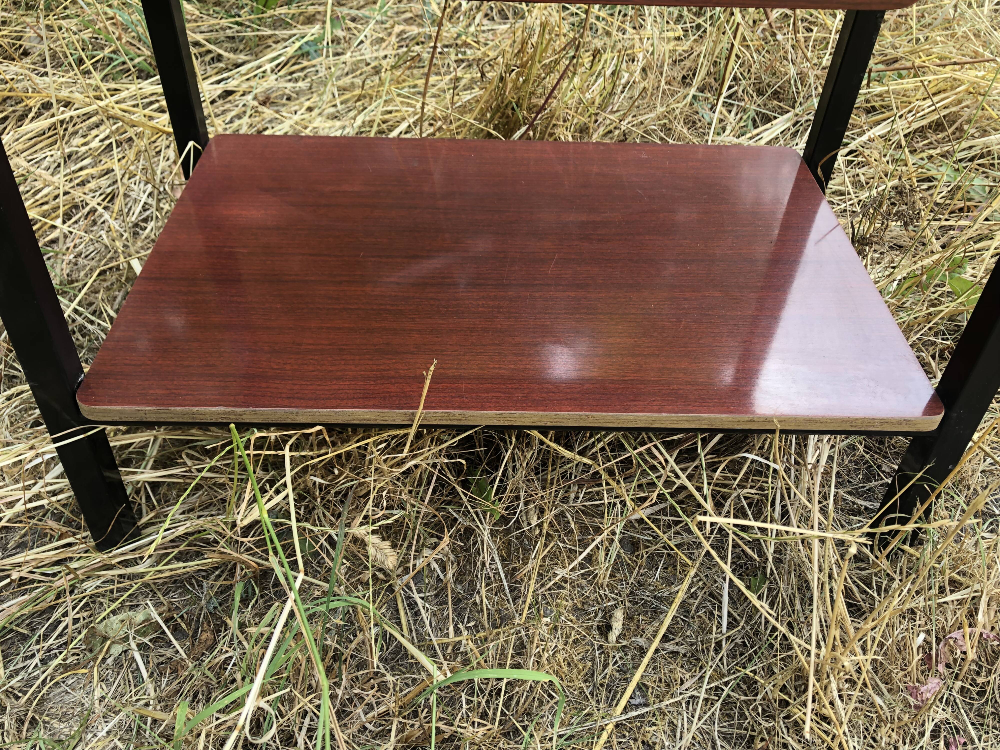 Bedside table or nightstand Formica brown 60s vintage