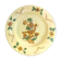 Plat XL d'art populaire aux fleurs et à l'oiseau