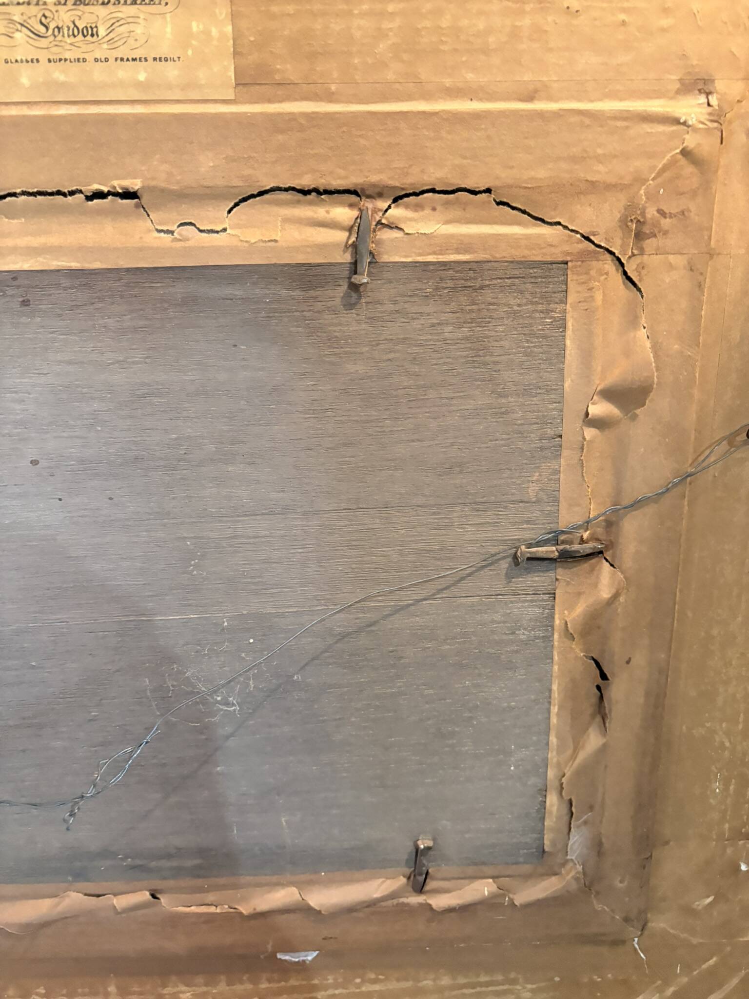 Oil Painting Panel HSP EDWARD WEBB Hunting Dog Forest