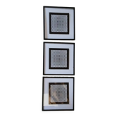 Vintage Optical Art Triptych - Victor Vasarely - Frames 40x40cm