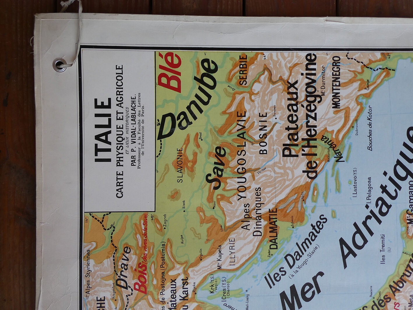 Italy's ancient school map no.30 Vidal Lablache