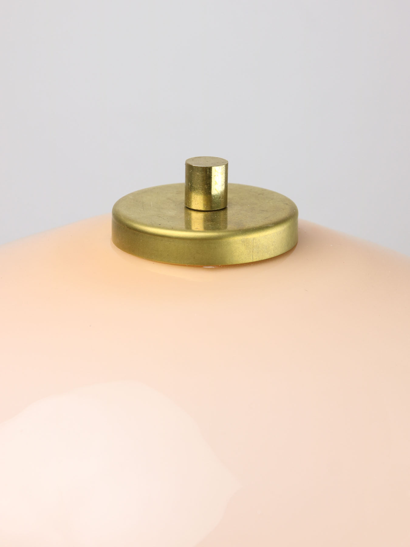 Mid-century brass & glass table lamp